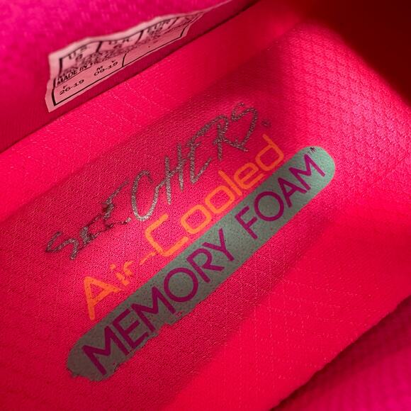 Skechers Size 9 Sneakers Pink Memory Foam Air Cooled Lace Up Running Comfort - Picture 8 of 10